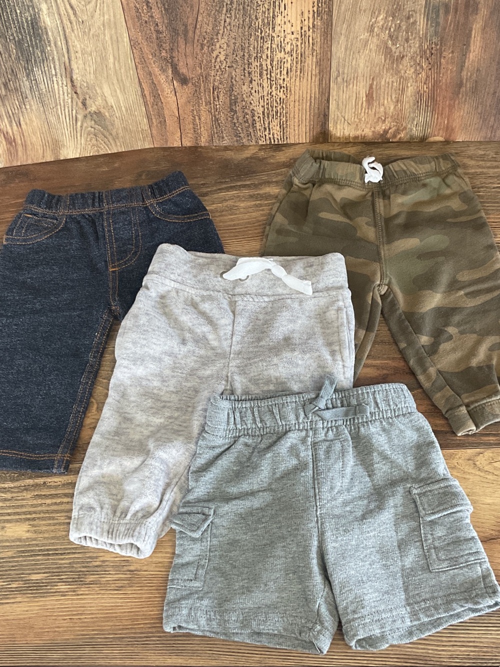 4PC Toddler Pants Joggers Shorts Bundle 6mos C366